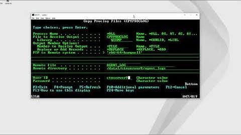 Steps to execute Control-M/Agent CPYPROCLOG command on  iSeries Agent