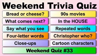 Famous WEEKEND TRIVIA QUIZ #33 - 50 quiz questions to test your general knowledge! Wealth