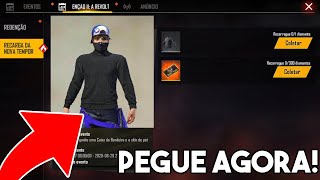 URGENTE!! CAMISA GOLA ALTA PRETA DE GRAÇA PARA TODOS NO FREE FIRE!!