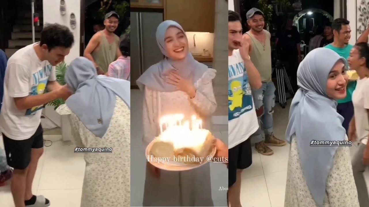 Rizky nazar di lokasi syuting saat cut syifa ulang tahun