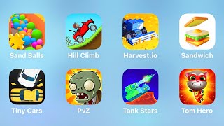 Sand Balls, Hill Climb, Harvest.io, Sandwich, Tiny Cars, PvZ, Tank Stars, Tom Hero screenshot 4