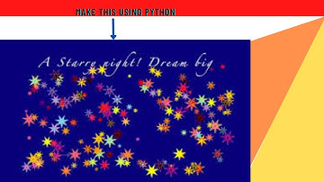 Make your own starry night using python