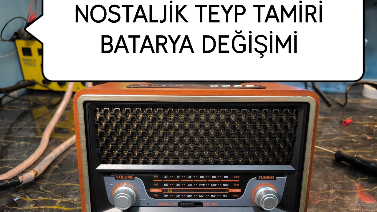 NOSTALJİK RADYO TAMİR ETTİK || BATARYA PİL  DEĞİŞİMİ || MESLEK SIRLARINI ANLATIYORUZ