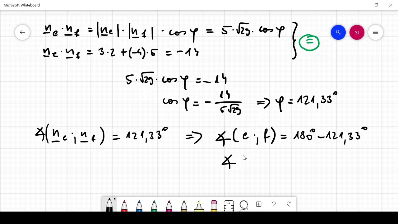 Egyenesek hajlásszöge és metszéspontja