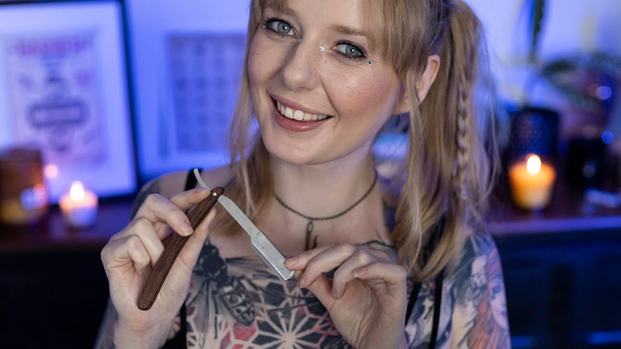asmr come to the salon for a shave - quirky barber RP