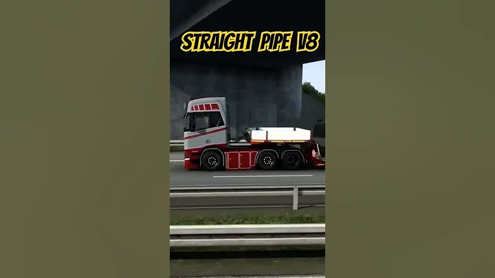 SCANIA R V8 STRAIGHT PIPE SOUND HAULING CATERPILLAR #scania #v8 #truck #ets2 #truckshow #rolling