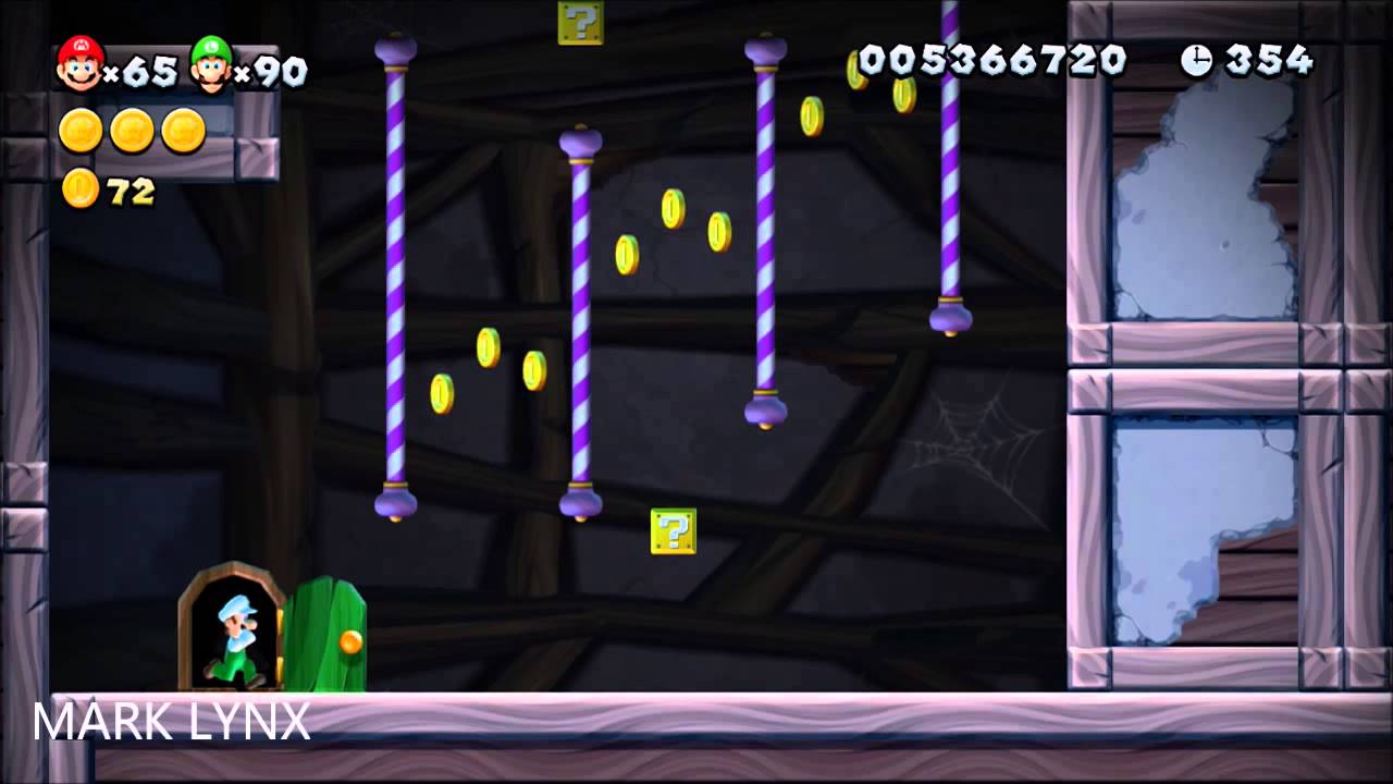 New Super Mario Bros. U - 7-Ghost House: Meringue Clouds (Spinning Spirit House) REGULAR EXIT