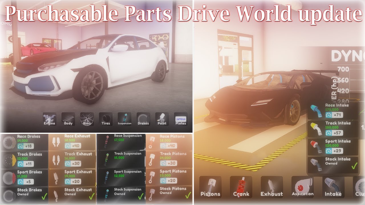 Purchasable Parts Update In Drive World YouTube Purchasable Parts Update In Drive World YouTube