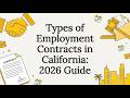 Types of Employment Contracts in California