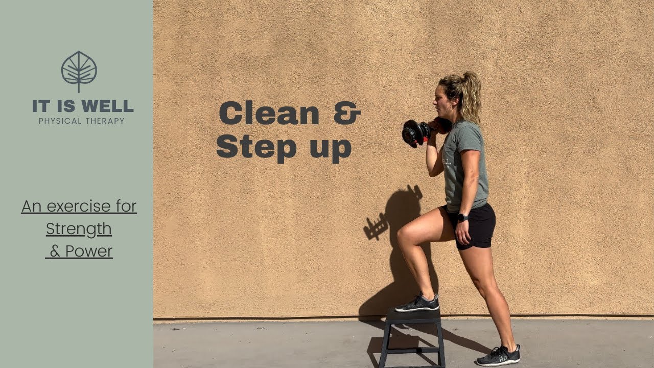 Dumbbell Clean & Step Up - YouTube