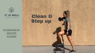 Dumbbell Clean & Step Up