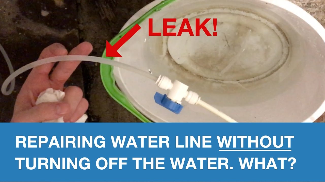 How to fix a 1/4 water line with Sharkbite valve without turning off the  water 