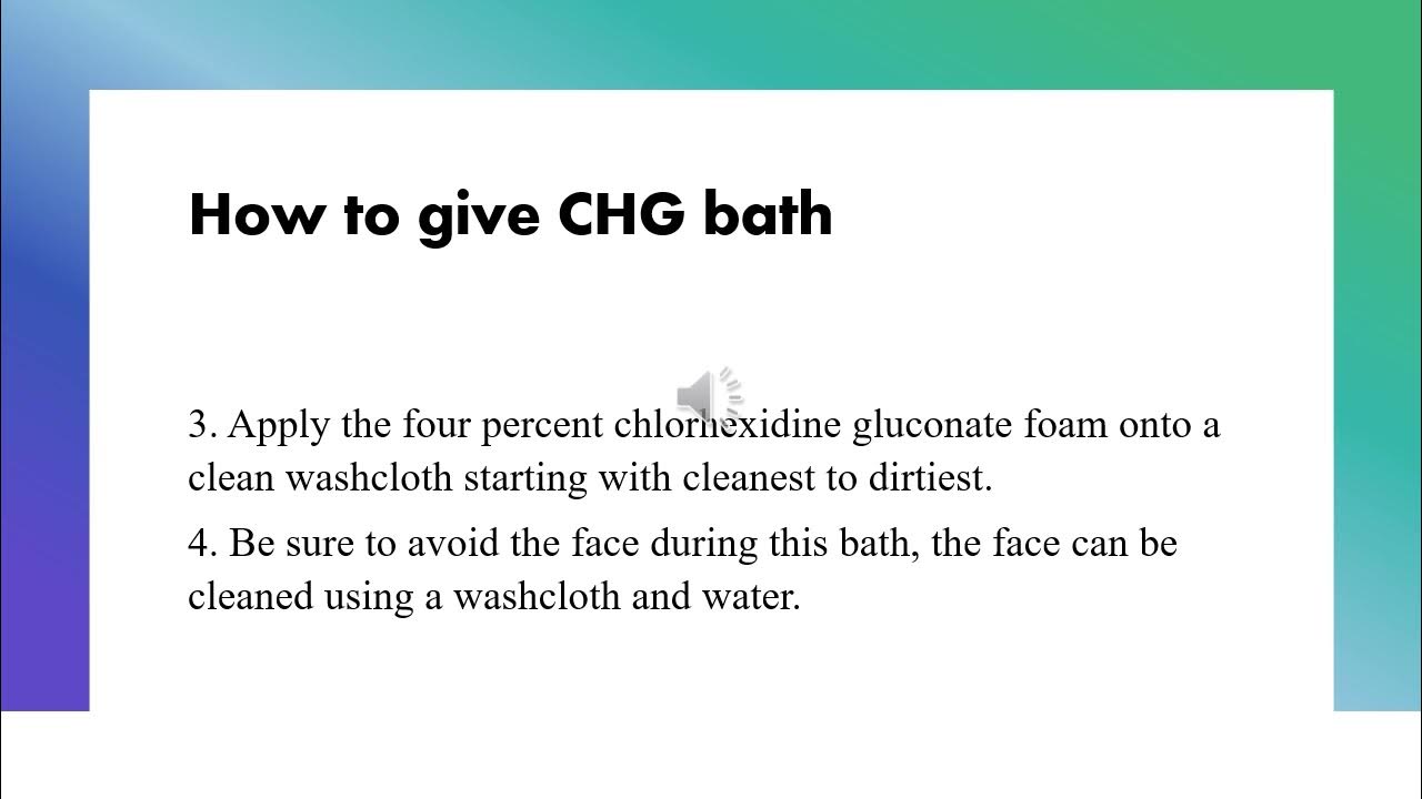 CHG BATHING YouTube