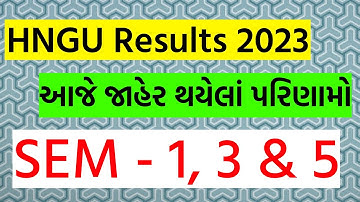 HNGU New Results Declared Today • Results 2022-23