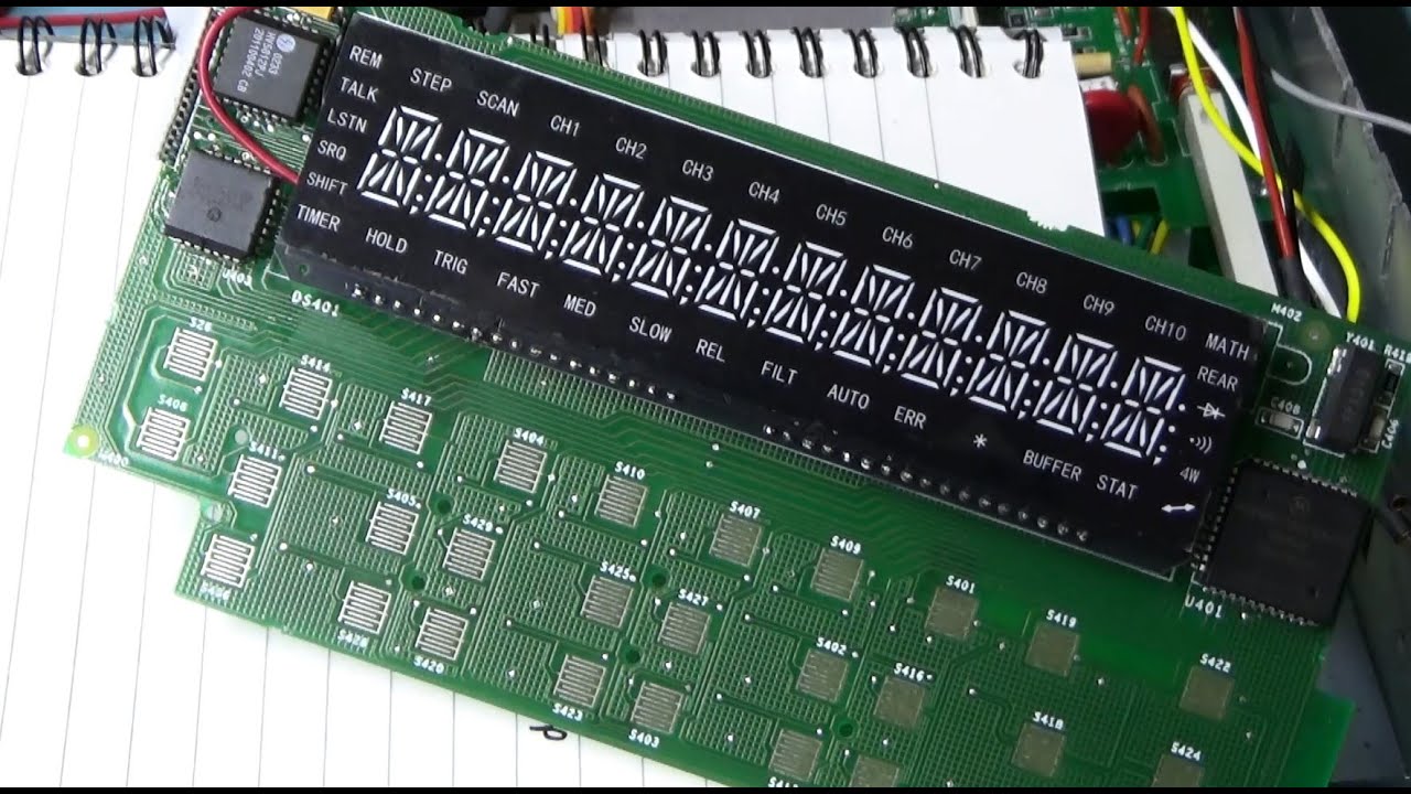 Keithley 2015 Part 2 Display board repair - YouTube
