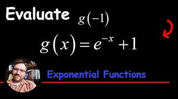 Evaluate g(x) = e^(-x) + 1 a Natural Exponential Function g(-1)