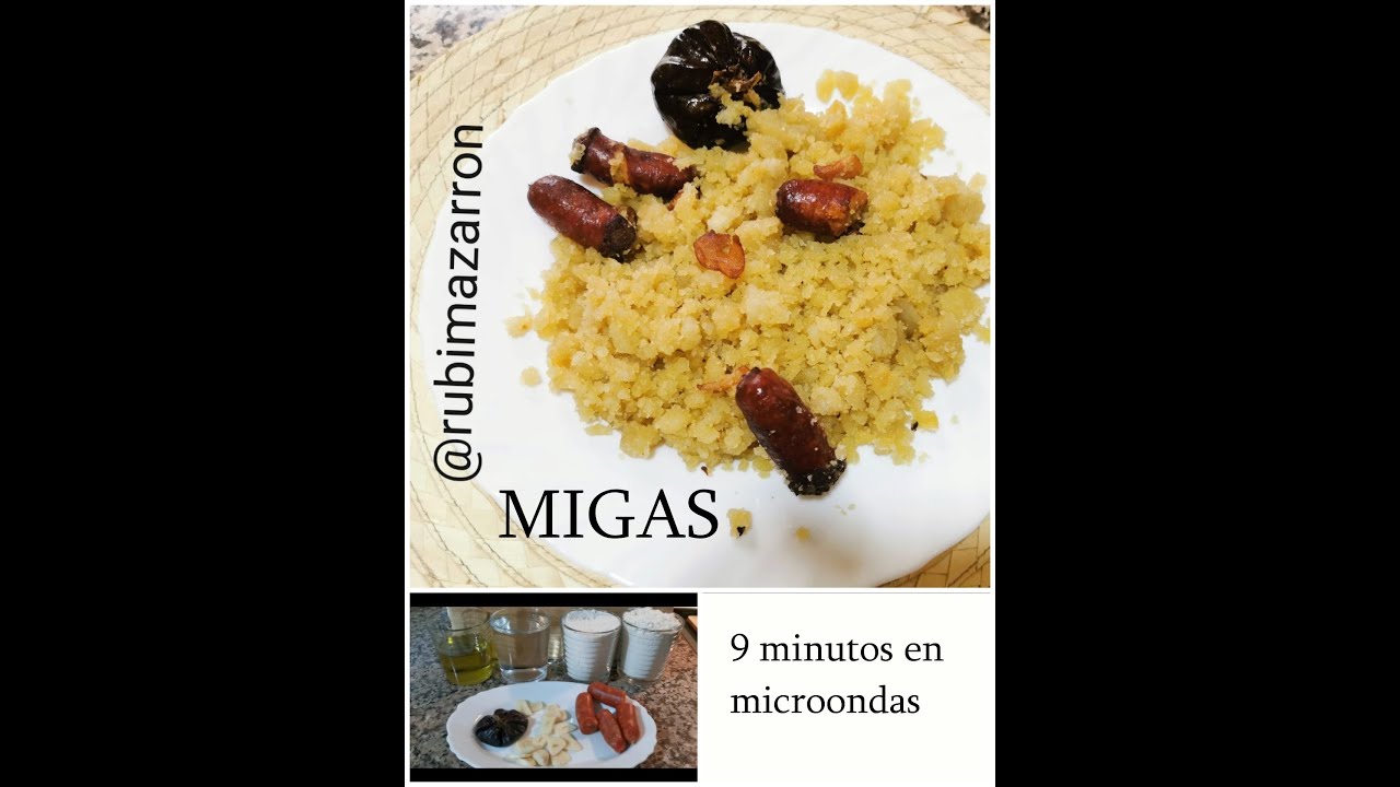 Migas en microondas en 9 minutos