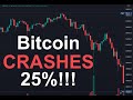Bitcoin just crashed 25%! What should you do?!?