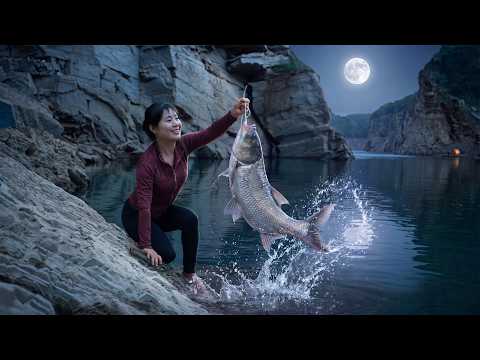 Fishing Alone Overnight on the Lake – Hours of Struggle with a Giant Bighead Carp