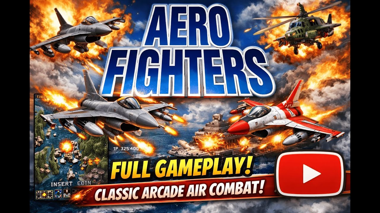 Aero Fighters Full Gameplay! Classic Arcade Air Combat!