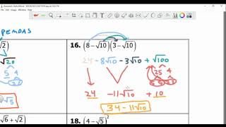 [Algebra 2] How to Distribute and FOIL Square Roots (Radicals)