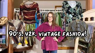 Styling my Vintage Vinted Haul! 90's Y2K and millenial fashion!