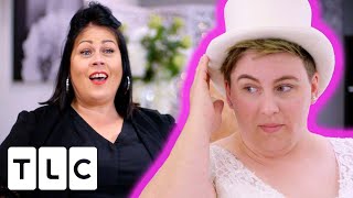 Quirky Extravagant Bride Wants A Dress That Matches Her Top Hat | Curvy Brides Boutique