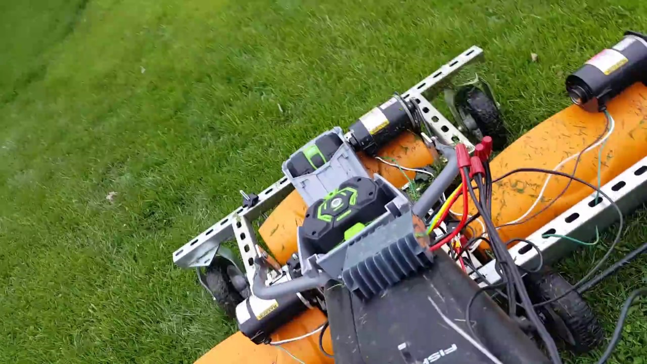 Fiskars reel mower electric conversion
