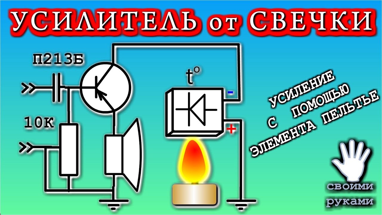 УСИЛИТЕЛЬ ЗВУКА с ПИТАНИЕМ от СВЕЧКИ - YouTube