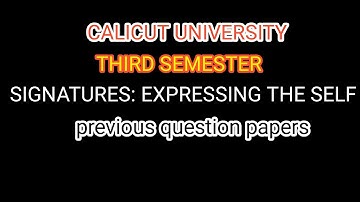 Calicut university Third semester BA/BSC common paper signatures previous questions papers