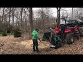 Chipping With Woodland Mills WC68 6" PTO Wood Chipper. Mahindra 1533 HST.