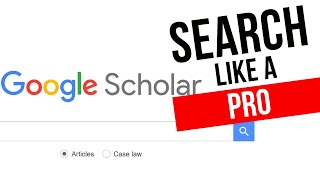 How to Use Google Scholar Like A Pro! || A comprehensive guide to using Google Scholar to search