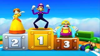 Mario Party Star Rush - Waluigi Vs Wario Vs Luigi Vs Daisy (Hardest Difficulty)