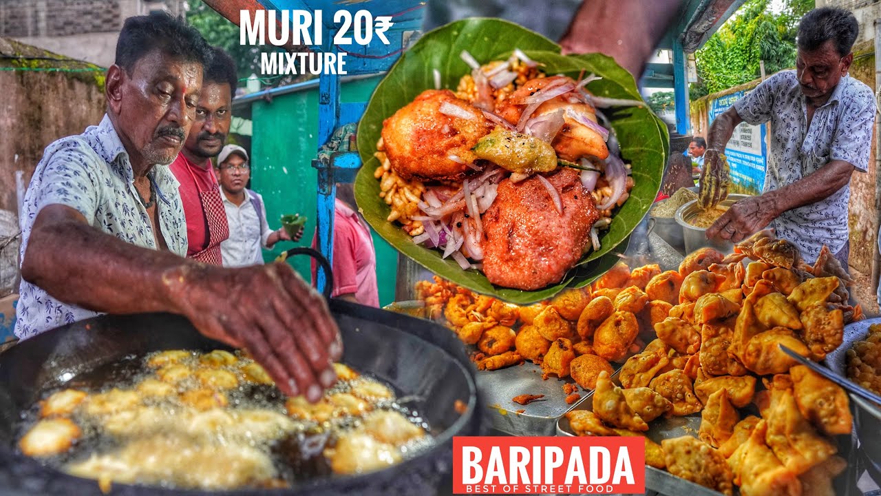 Baripada No. 1 Muri Mixture | 4 Types Of Pakora With Spicy Chutney | 20₹ Only | Odisha | Street Food