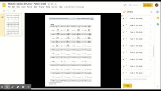 Module 4 Lesson 2 Fluency- Pattern Sheet - Google Slides