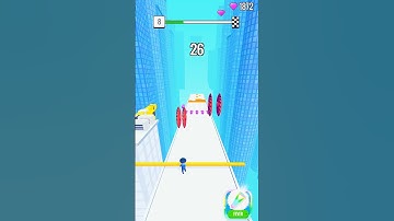 Roof Rails Level 6 Part 1 😱Funny Android Gameplay | Perfect Run Challenge #shorts #gaming #roofrails