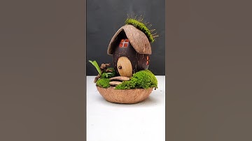 Creative Art And Craft | Coconut Shell Crafting Ideas 🥥 🥥 🥥 #short #coconutshellcraft #craft #diy