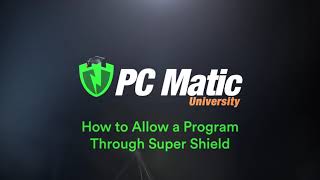 How to Allow a Program Through Super Shield screenshot 1