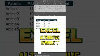Alternative Symbole "."  Dans Excel Fonction SI