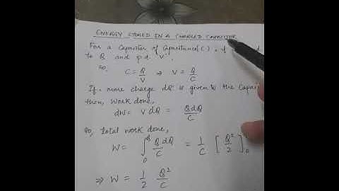 Energy Stored in a Charged Capacitor