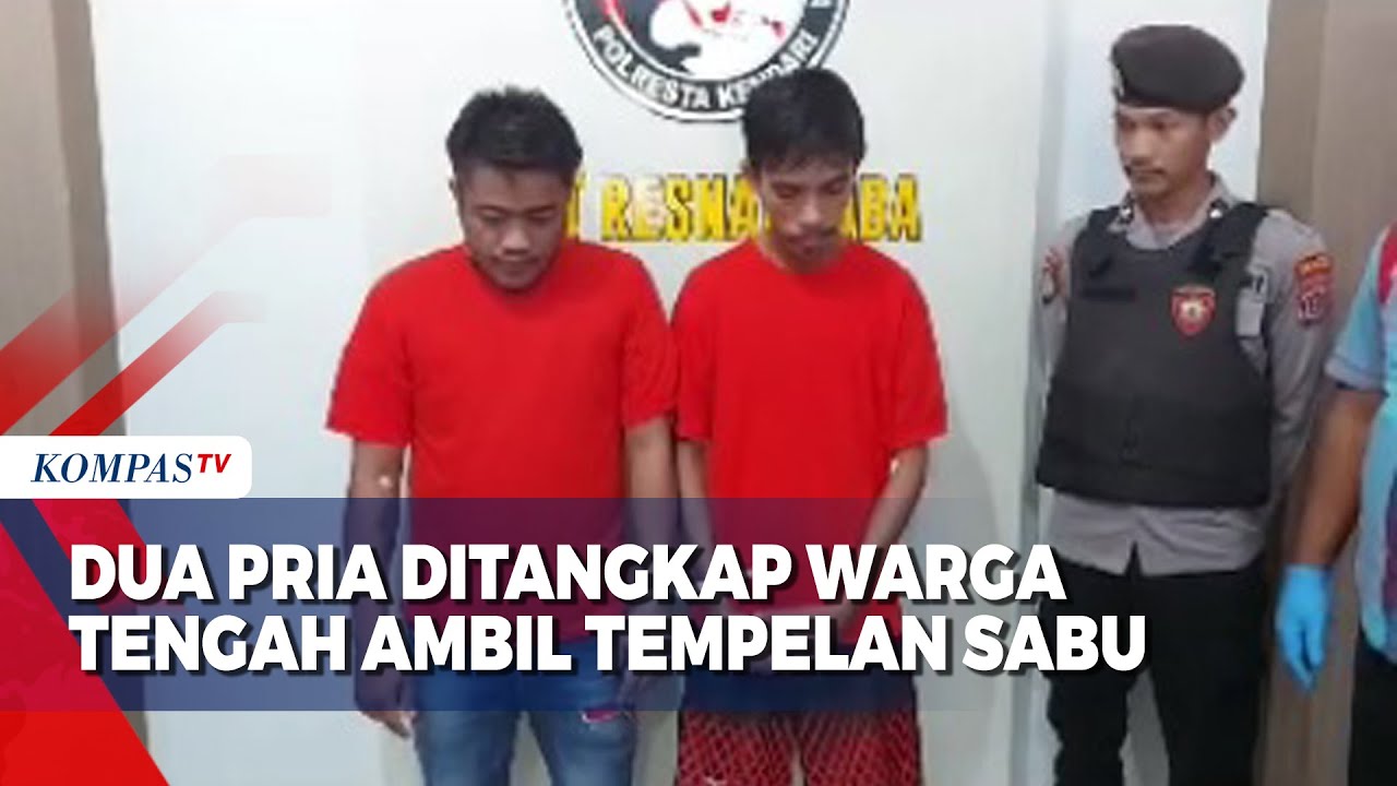 Dua Pria Ditangkap Warga Tengah Ambil Tempelan Sabu