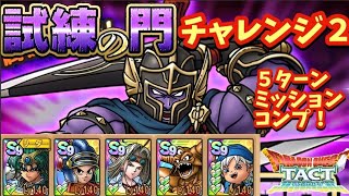 【ドラクエタクト】試練の門 チャレンジ２を５ターンミッションコンプリート！（運要素多め）