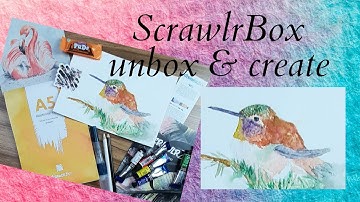 ScrawlrBox April 2021 -  Unbox & CREATE with Watercolor Supplies