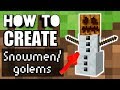 Minecraft - how to create snowmen/snow golems