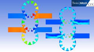 CFX Berlin-Video: CFD Results for a Double External Gear Pump with Three Gears