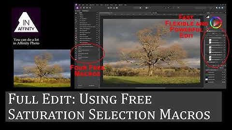 Full Edit: Using Free Saturation Selection Macros (in Affinity Photo)