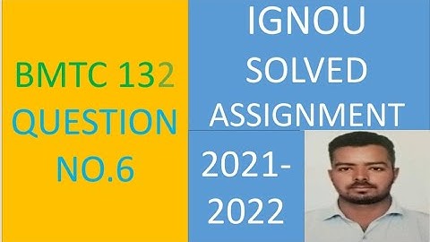 BMTC 132 (MATHEMATICS)  DIFFERENTIAL EQUATION  - IGNOU SOLVED ASSIGNMENT 2021-2022