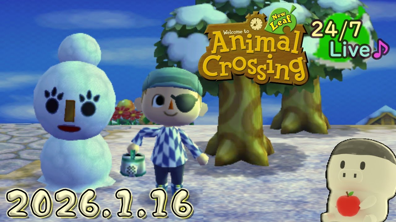 [135]とびだせどうぶつの森  24時間作業用 BGM 稀にゲームプレイ要素有  - ACNL 24/7 Hour Live  2026.1.16 