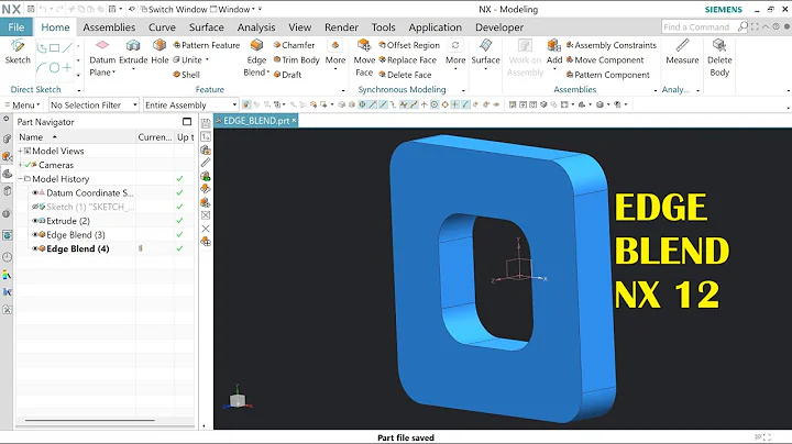 Edge Blend Command in NX 12 | Fillet Features in Siemens NX | Mechanical Design Hub