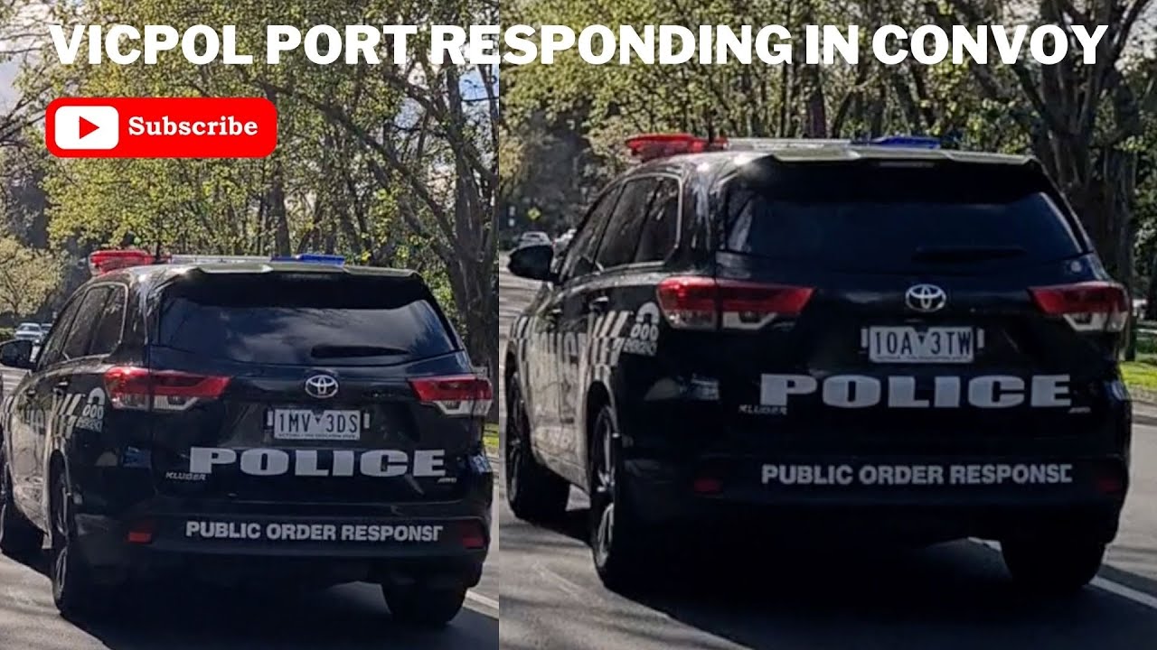 *SUPER RARE* VICPOL // x5 PORT Toyota Klugers - Responding In Convoy To Protests - Melbourne